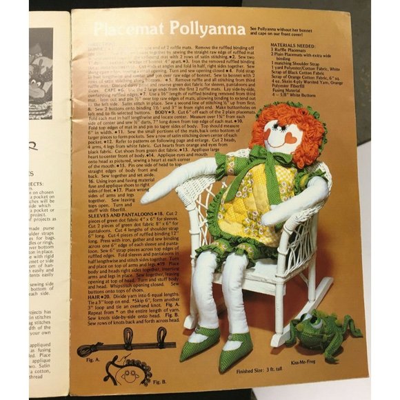 Placements Plus Leaflet Purses Pillows Playthings 35 Projects VINTAGE 1980 GM-26 - Picture 5 of 5